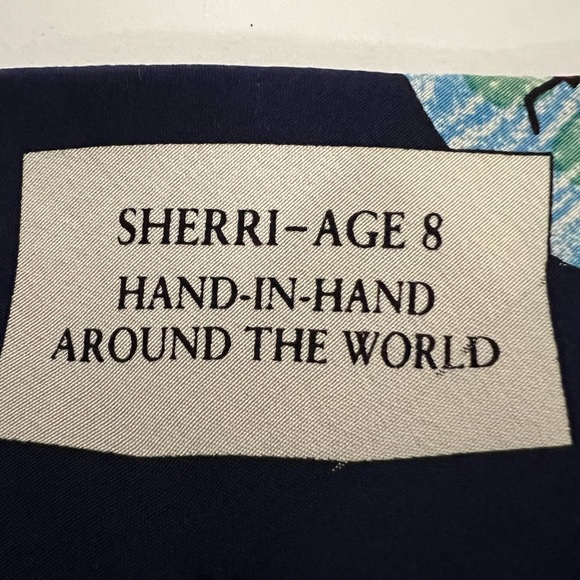 Blue Tie with Multicolor Design - Picture 5 of 9